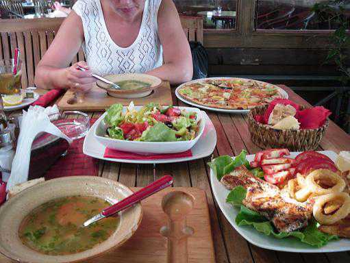 Обед в Черногории